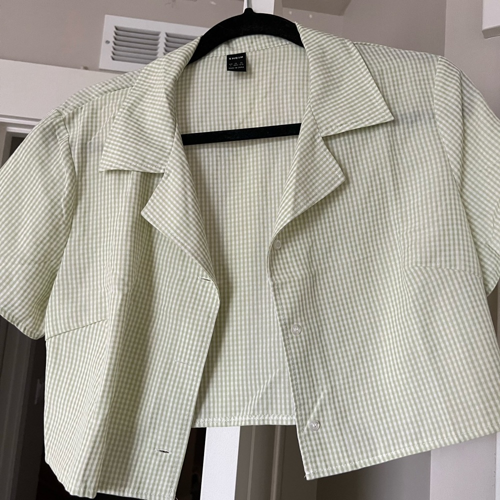 button up crop top